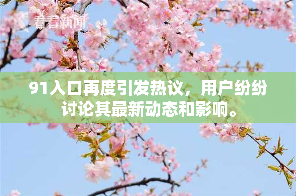 91入口再度引发热议，用户纷纷讨论其最新动态和影响。