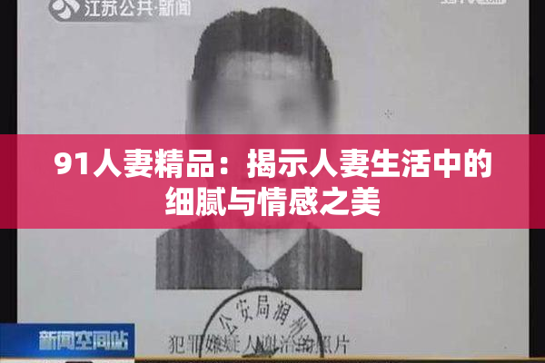 91人妻精品：揭示人妻生活中的细腻与情感之美