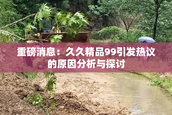 重磅消息：久久精品99引发热议的原因分析与探讨