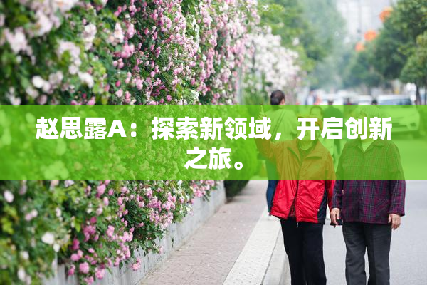 赵思露A：探索新领域，开启创新之旅。