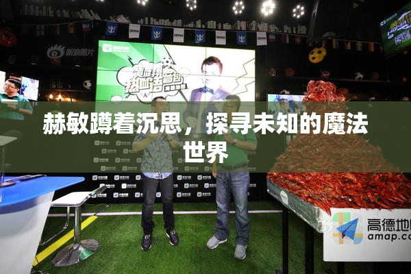 赫敏蹲着沉思，探寻未知的魔法世界