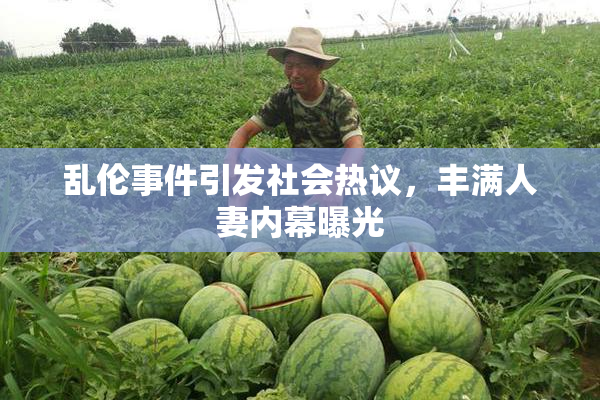 乱伦事件引发社会热议，丰满人妻内幕曝光
