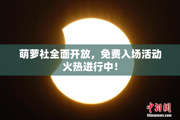 萌萝社全面开放，免费入场活动火热进行中！