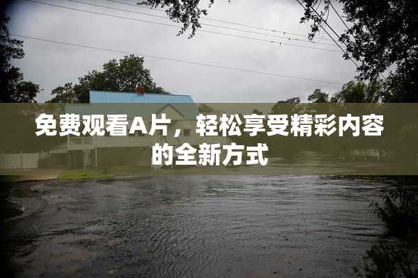 免费观看A片，轻松享受精彩内容的全新方式