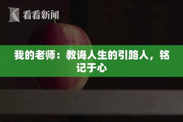我的老师：教诲人生的引路人，铭记于心