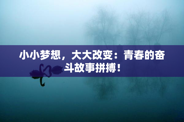 小小梦想，大大改变：青春的奋斗故事拼搏！