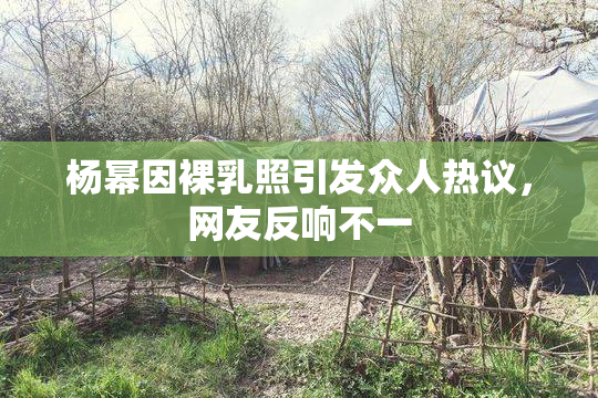 杨幂因裸乳照引发众人热议，网友反响不一