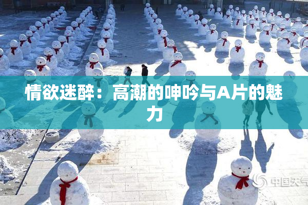 情欲迷醉：高潮的呻吟与A片的魅力