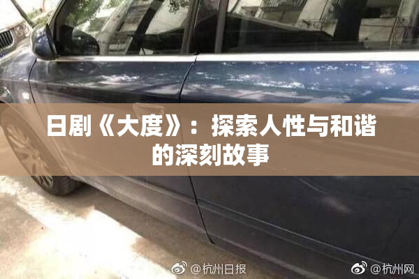 日剧《大度》：探索人性与和谐的深刻故事