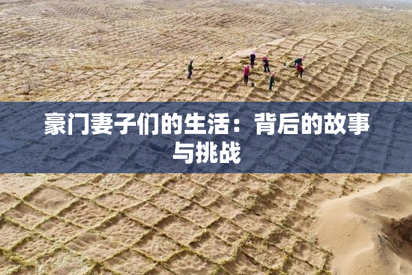 豪门妻子们的生活：背后的故事与挑战