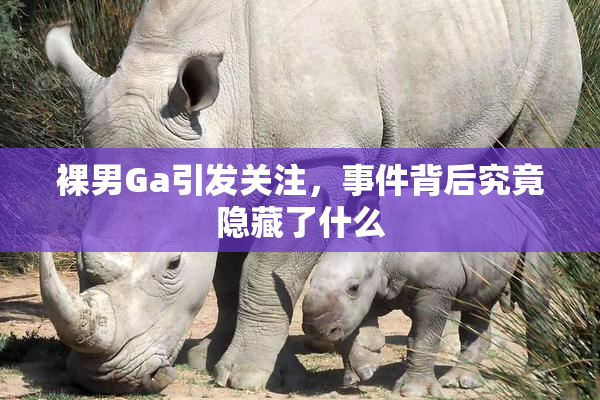 裸男Ga引发关注，事件背后究竟隐藏了什么