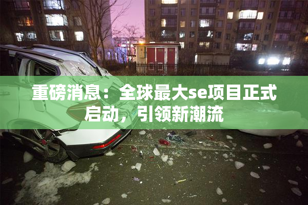 重磅消息：全球最大se项目正式启动，引领新潮流