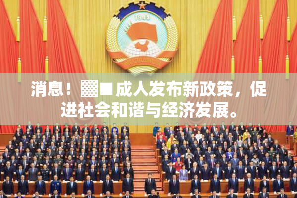 消息！▓■成人发布新政策，促进社会和谐与经济发展。