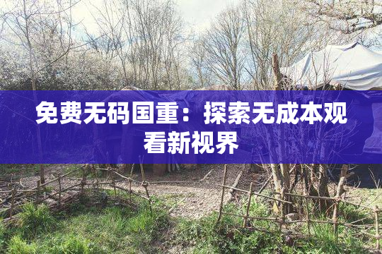 免费无码国重：探索无成本观看新视界