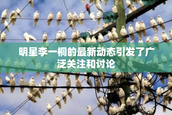 明星李一桐的最新动态引发了广泛关注和讨论