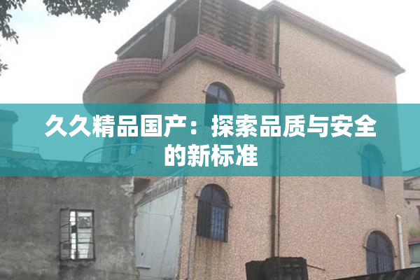 久久精品国产：探索品质与安全的新标准