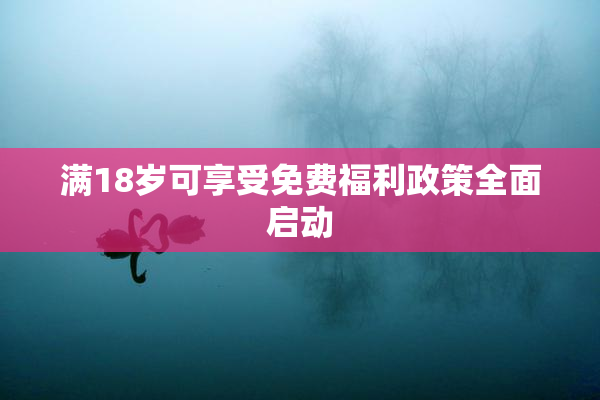 满18岁可享受免费福利政策全面启动