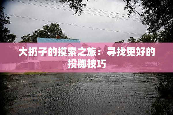 大扔子的摸索之旅：寻找更好的投掷技巧
