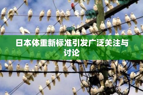 日本体重新标准引发广泛关注与讨论