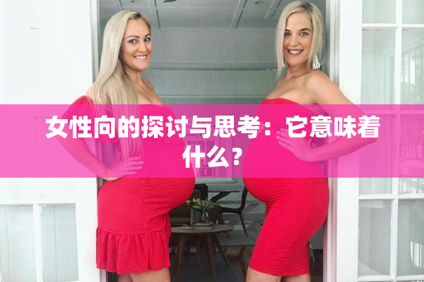 女性向的探讨与思考：它意味着什么？