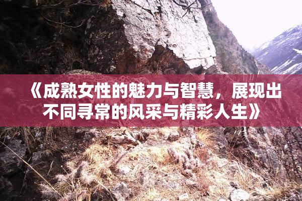 《成熟女性的魅力与智慧，展现出不同寻常的风采与精彩人生》