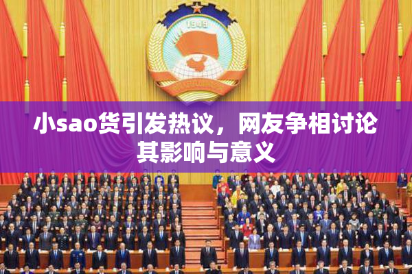 小sao货引发热议，网友争相讨论其影响与意义