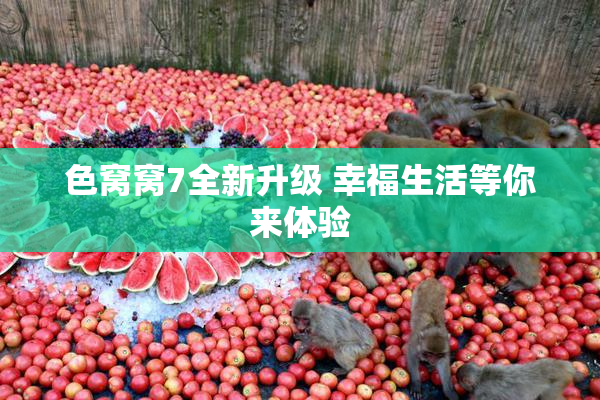 色窝窝7全新升级 幸福生活等你来体验
