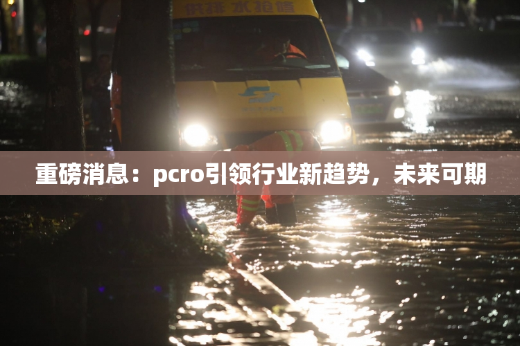 重磅消息：pcro引领行业新趋势，未来可期