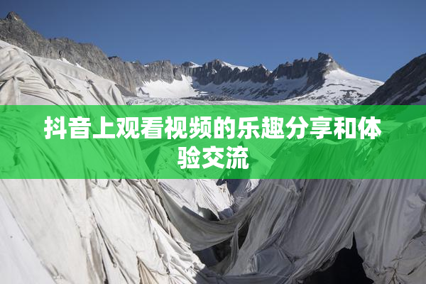 抖音上观看视频的乐趣分享和体验交流