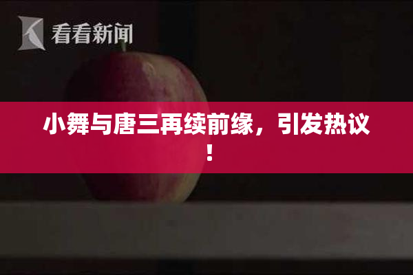小舞与唐三再续前缘，引发热议！