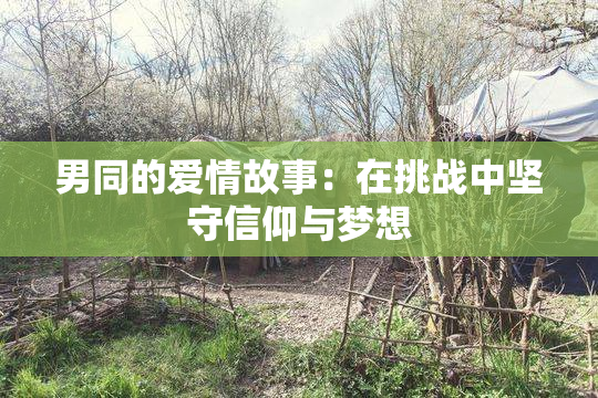 男同的爱情故事：在挑战中坚守信仰与梦想