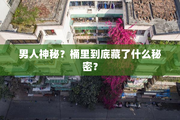 男人神秘？桶里到底藏了什么秘密？