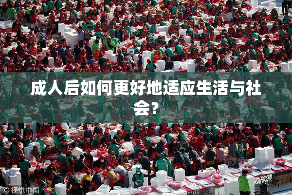 成人后如何更好地适应生活与社会？