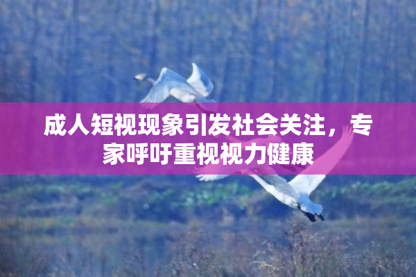 成人短视现象引发社会关注，专家呼吁重视视力健康
