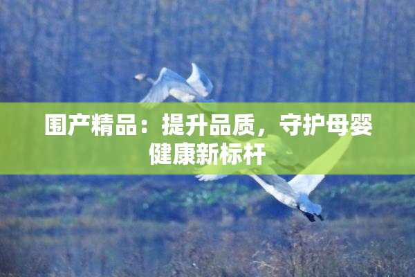 围产精品：提升品质，守护母婴健康新标杆