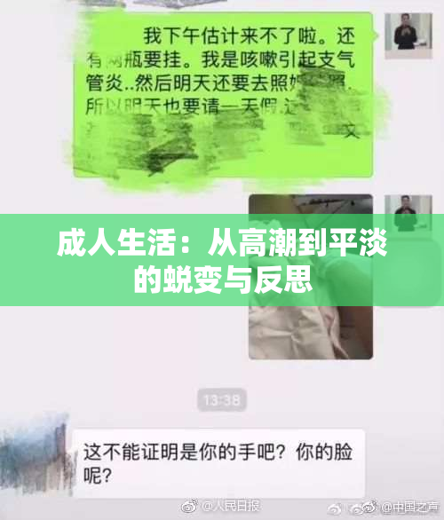 成人生活：从高潮到平淡的蜕变与反思
