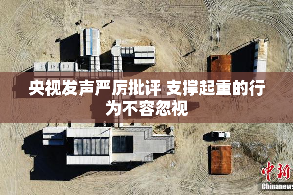 央视发声严厉批评 支撑起重的行为不容忽视