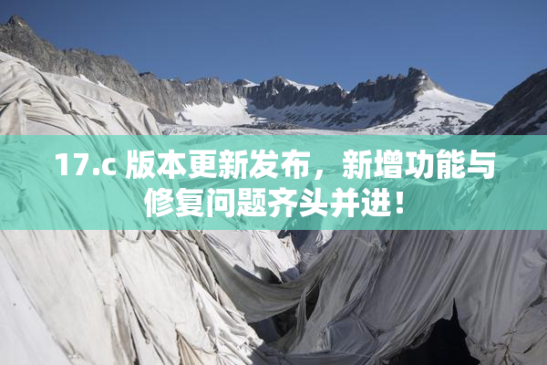 17.c 版本更新发布，新增功能与修复问题齐头并进！