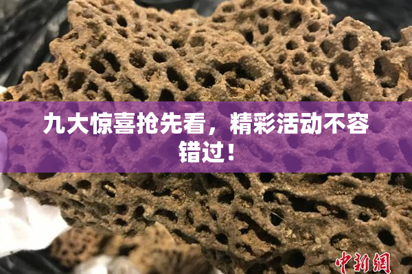 九大惊喜抢先看，精彩活动不容错过！