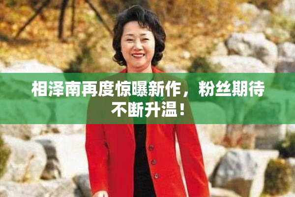 相泽南再度惊曝新作，粉丝期待不断升温！