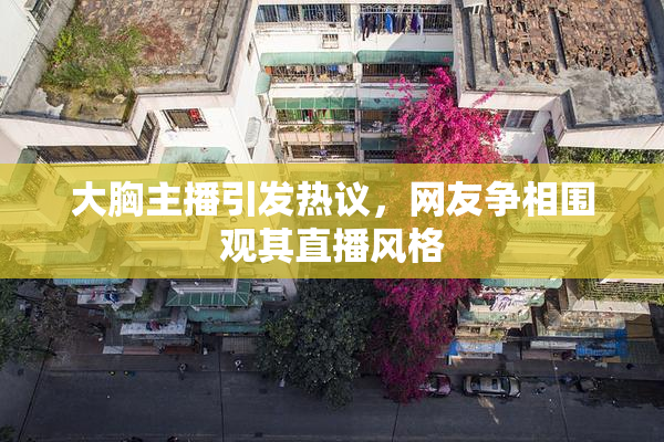 大胸主播引发热议，网友争相围观其直播风格