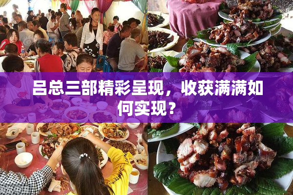 吕总三部精彩呈现，收获满满如何实现？