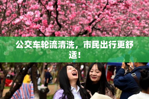 公交车轮流清洗，市民出行更舒适！