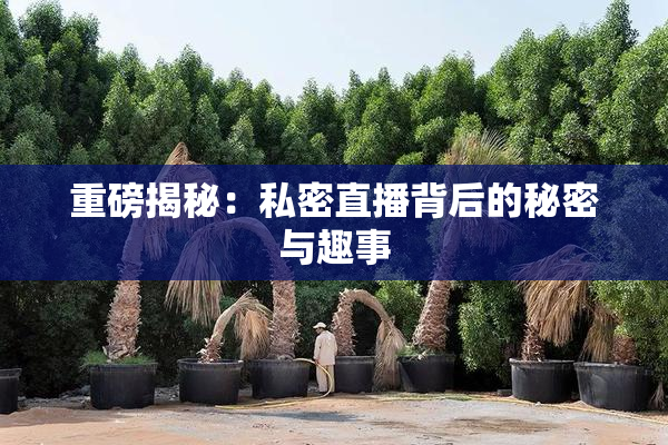重磅揭秘：私密直播背后的秘密与趣事