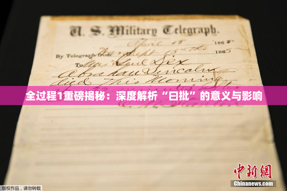 全过程1重磅揭秘：深度解析“曰批”的意义与影响