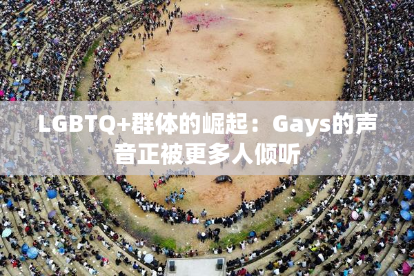 LGBTQ+群体的崛起：Gays的声音正被更多人倾听