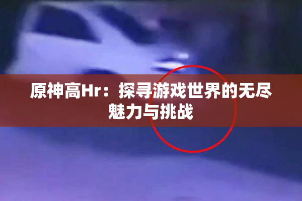 原神高Hr：探寻游戏世界的无尽魅力与挑战