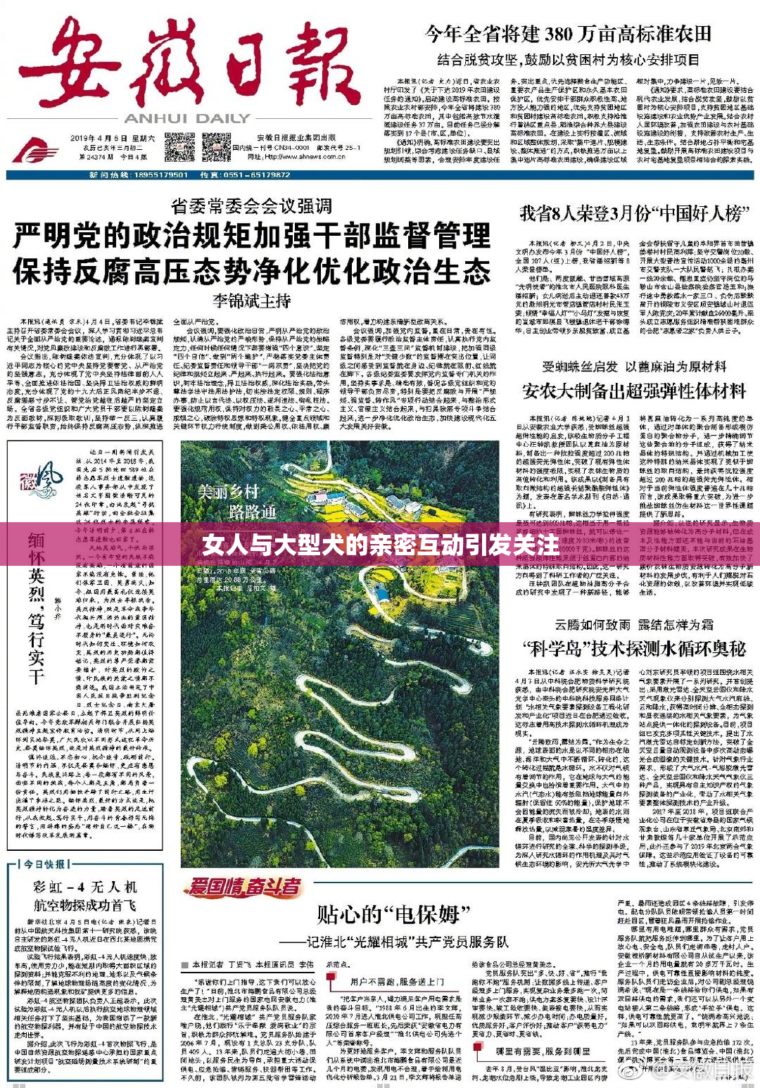 女人与大型犬的亲密互动引发关注