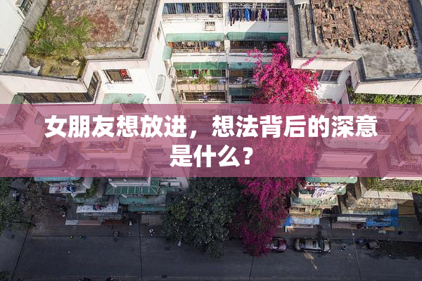 女朋友想放进，想法背后的深意是什么？