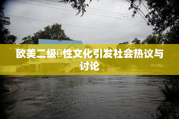 欧美二级婬性文化引发社会热议与讨论